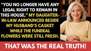 At my husband’s funeral, my daughter-in-law announced I had “no legal right” to stay in my own home…