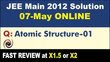 JEE Main 2012 Physics Solutions | Atomic Structure-01