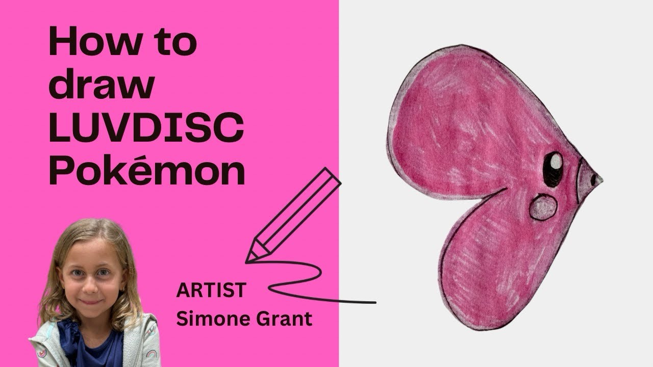 How to draw LUVDISC  Pokémon with Simone
