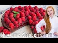 Amazing Caramel Chocolate Raspberry Tart - Rich, Chocolate Filling!! With Fresh Raspberries!