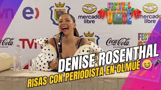 DENISE ROSENTHAL: Encantadora y Risueña ante las Pregunta de un Nervioso Periodista en Olmué 😆🎤