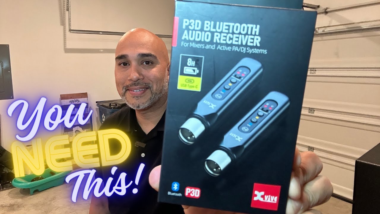 Adaptador Audio Profesional Sistemas Dj Receptor Bluetooth Xvive P3 - Conexión XLR, Audio HD, 8h Batería, Para Mezcladores Y Altavoces Audio Bluetooth XLR Mezclador