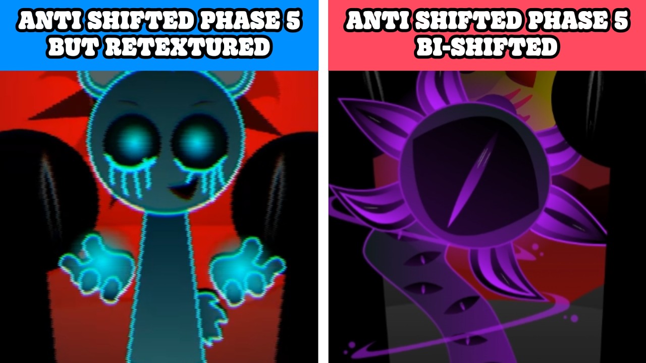 Incredibox Sprunki Anti Shifted: Phase 5 but Retextured vs Anti Shifted: Phase 5 Bi-shifted