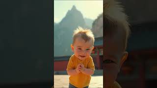 Cute Baby Goes to China to Learn Kung Fu #cutestory