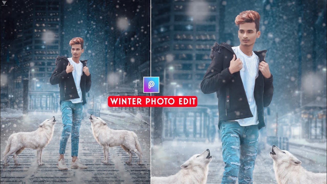 Best Winter Photo Editing in PicsArt | PicsArt Background Change HD Manipulation - SK EDITZ
