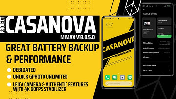 Casanova Project MiMax v13.0.5 Custom rom For MI 11x Poco F3 Redmi K40 🔥