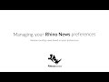Manage your Rhino News preferences
