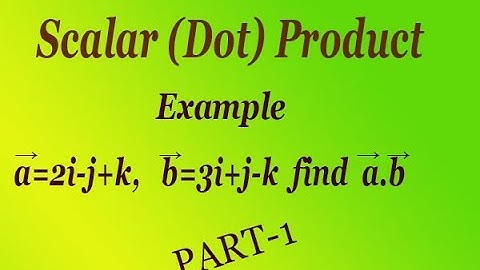 How to solve vectors a.b=? Scalar product example (PART-1)