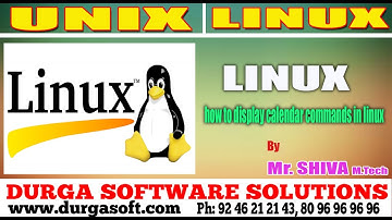 Unix/Linux tutorial || how to display calendar commands  by Shiva