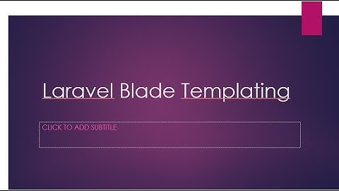 Laravel Blade Template