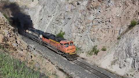 BNSF and MRL smoke it up at Mullan Tunnel