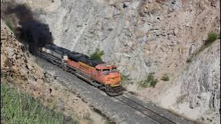 BNSF and MRL smoke it up at Mullan Tunnel