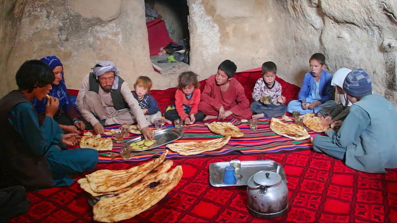Living in a Cave: A Day in the Life of an Afghan Village Family 🥖✨