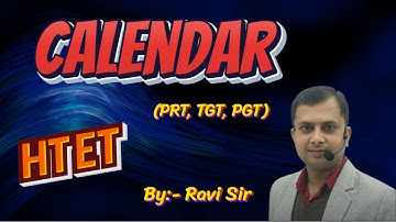 SPECIAL REASONING SERIES FOR HTET PRT TGT PGT & CET || CLASS -1 CALENDER BY RAVI SIR