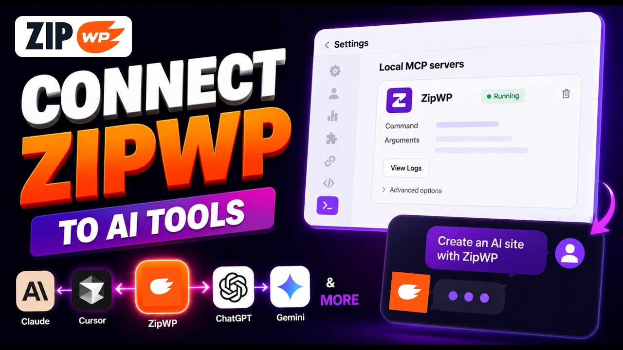 ZipWP MCP - Build WordPress Sites from Claude, Cursor and More