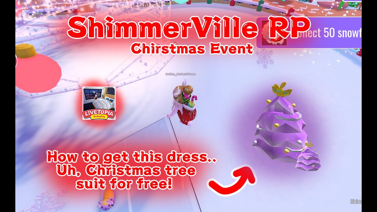 ROBLOX FREE ACCESSORY How to get Christmas Tree Suit for free from ShimmerVille 🏡 RP YouTube