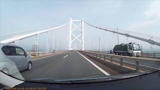 瀬戸大橋 車で渡ると5分20秒ぐらい〜！Seto Big Bridge!