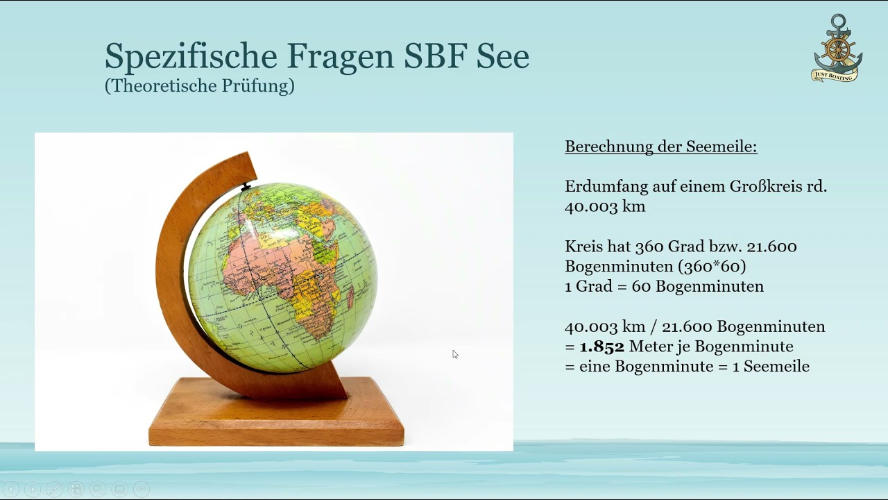 #09 spezifische Fragen See 231 -  248 für den Sportbootführerschein (SBF) See (Navigation)