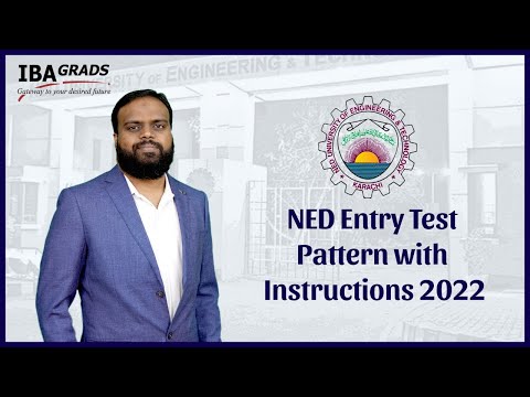 NED Entry Test Pattern With Instructions 2022