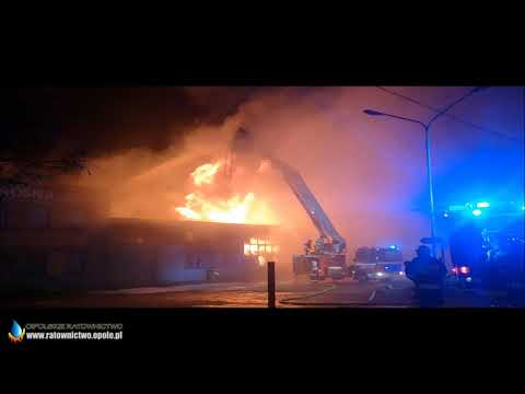 Pożar zakładu stolarskiego