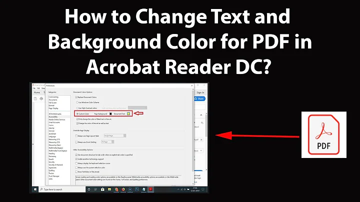 How to Change Text and Background Color for PDF in Acrobat Reader DC?