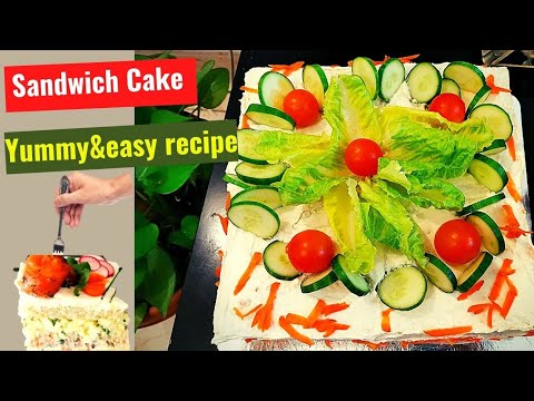 How to cook Sandwich Cake Recipe | Bread Sandwich Cake | Chicken Cake | Party Snacks How to cook Sandwich Cake Recipe | Bread Sandwich Cake | Chicken Cake | Party Snacks