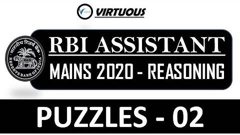 RBI ASSISTANT MAINS 2020 PUZZLES-02 || ये PUZZLES पूछी जाएँगी