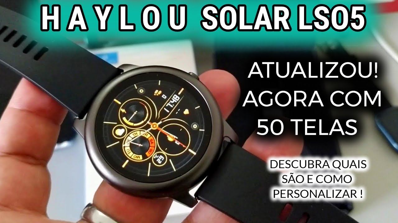 Relógio Smartwatch Xiaomi, Haylou Solar LS05, Bluetooth, Black