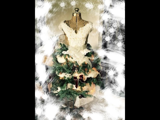 DIY Christmas Tree Dress Form and play time at Janets - YouTube