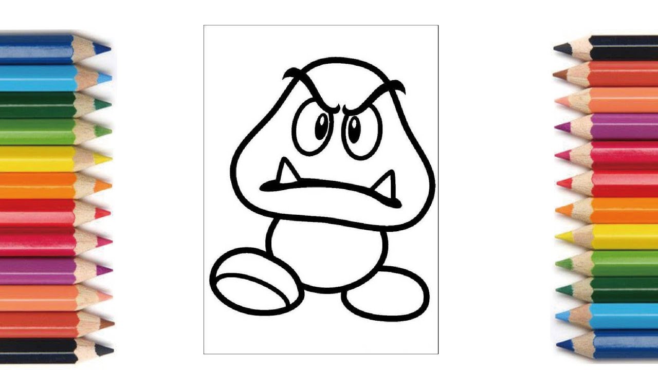 Coloring Goomba 塗り絵 クリボー 画画 板栗仔 Coloring 081 Youtube
