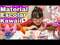 🍿MATERIAL ESCOLAR KAWAII/COISAS FOFAS DE PAPELARIA DO JAPÃO/PIPOCANDO COM AMANDA