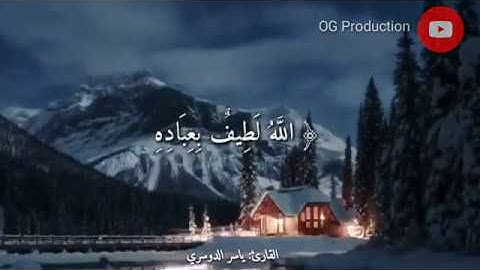 الله لطيف بعباده تلاوة جميلة للشيخ ياسر الدوسري حالات واتس قرآن كريم 💙✨❇