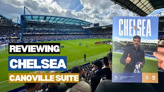 Reviewing Chelsea hospitality inside Canoville Suite 🔵⚽️