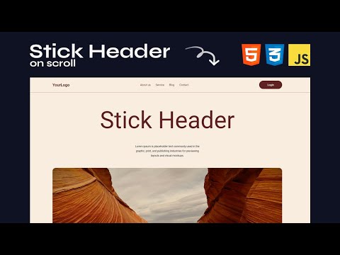 Stick Navigation on scroll  |  Html/Css/JS  |  Fixed Header