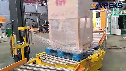 Vpeks fully automatic online pallet wrapping machine for palletizing line