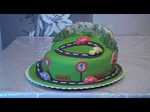 Rectangle Road Construction Cake - The Girl on the Swing