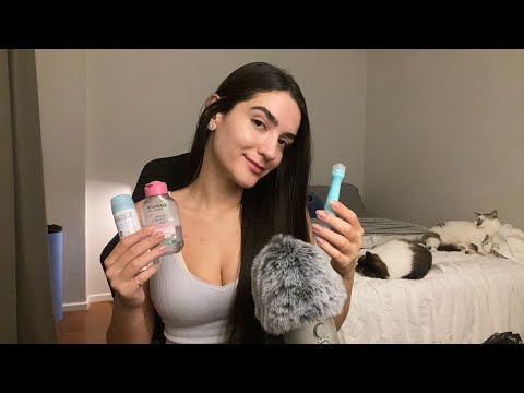 ASMR ULTRA RELAXANTE COM MEUS CUIDADOS DE PELE 🫧 (MUITOS SUSSURROS)  #asmr #skincare