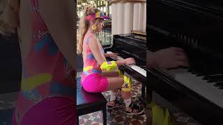 Barbie plays Girls Just Wanna Have Fun on piano #barbie #barbiecosplay #barbiemovie