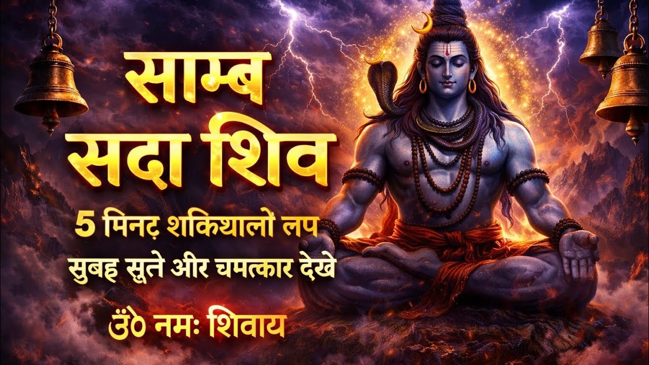 साम्ब सदा शिव🙏 | यह जप जीवन बदल देगा🙏 | Daily Shiv Mantra💓🙏 #bhaktisong 