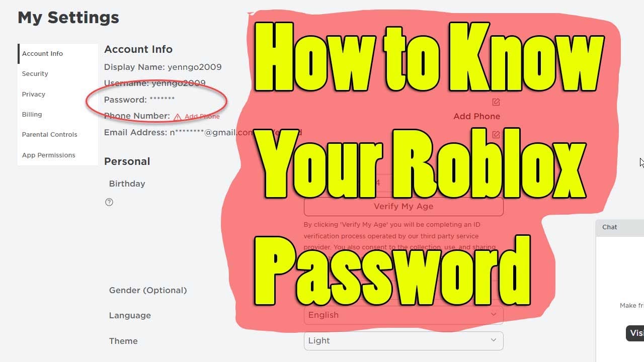 How To See Your Password In Roblox 