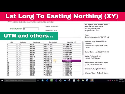 [GIS] Convert Latitude and Longitude To Northing Easting | XY Coordinate using offline sotware