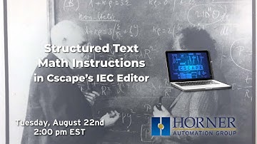 Structured Text Math Instructions in Cscape’s IEC Editor