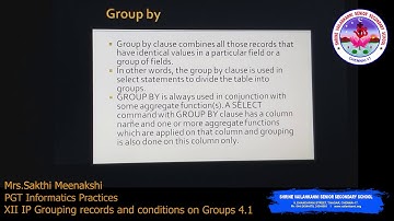 SVSSS XII IP - Grouping records and conditions on Groups 4.1
