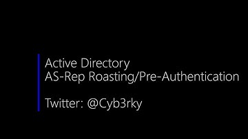 Active Directory Credentials AS-Rep Roasting/Pre-Authentication