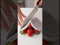 Slice all strawberries at once using two plastic lids and a knife #Shorts