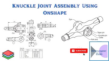 Knuckle Joint Assembly | Onshape 3D Modeling and Assembly | Knuckle Joint Modeling & Assembly onshap
