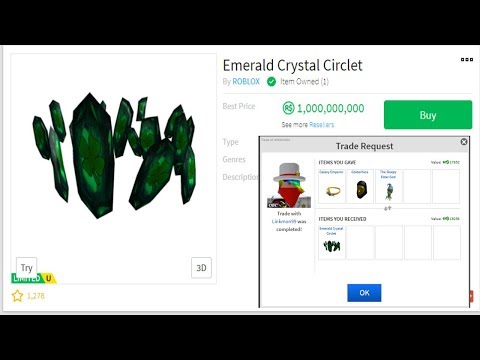 I Have An Item On Roblox Thats Selling For 1 Billion Robux Linkmon99 Sent Me A Trade Request Youtube - 1 billion robux