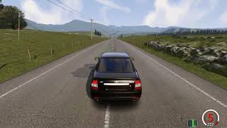 assetto corsa with steering wheel. lada priora