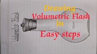 Drawing Volumetric Flask//#class12chemistry #volumetric #Volumetric flask #record #chemistry