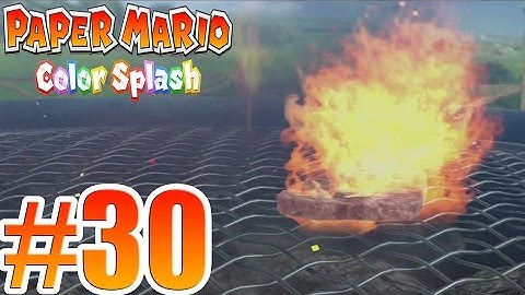 Paper Mario Color Splash Gameplay Walkthrough Part 30 Steak Boss Fight + Gamepad Capture